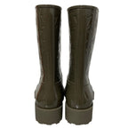 Louis Vuitton Drops Monogram Embossed Rain Boots 39 Khaki — view 3