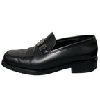 Gucci Silver Plate Leather Loafers 36.5 Black — view 3
