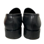 Gucci Silver Plate Leather Loafers 36.5 Black — view 4