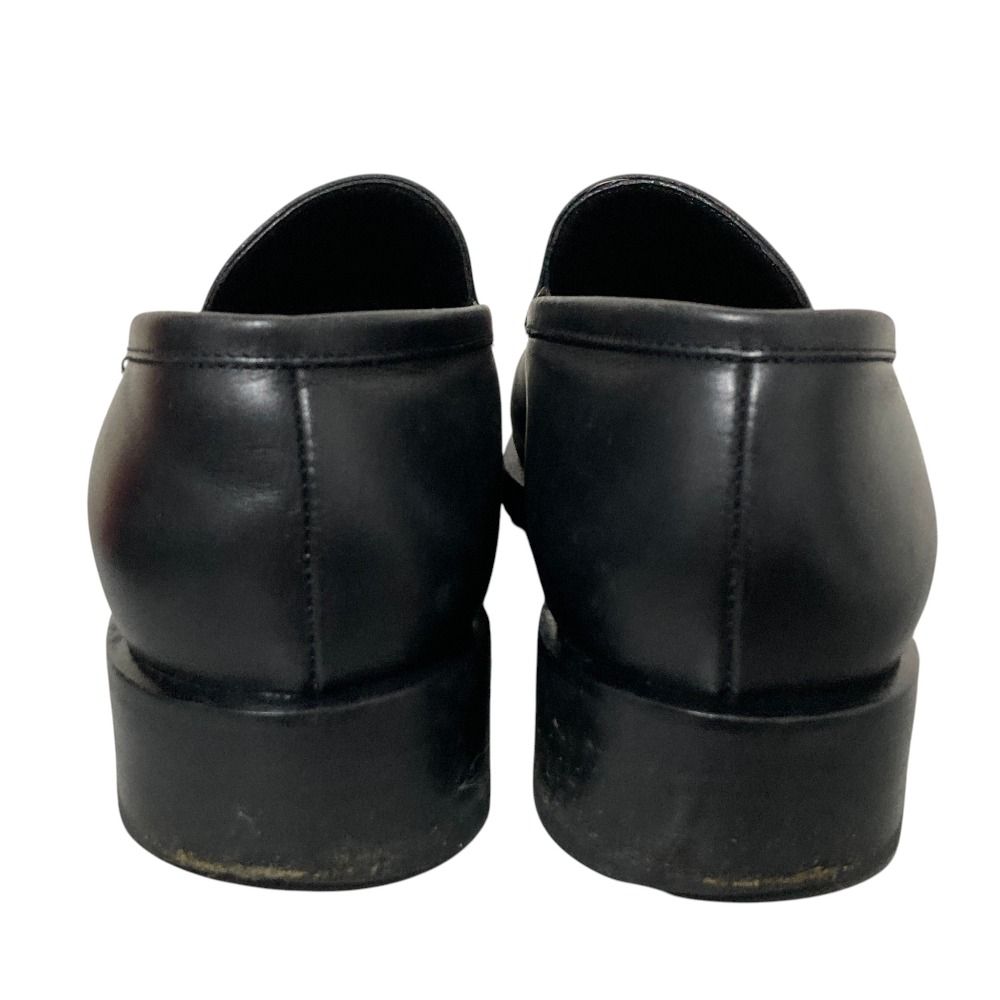 Gucci Silver Plate Leather Loafers 36.5 Black — view 4