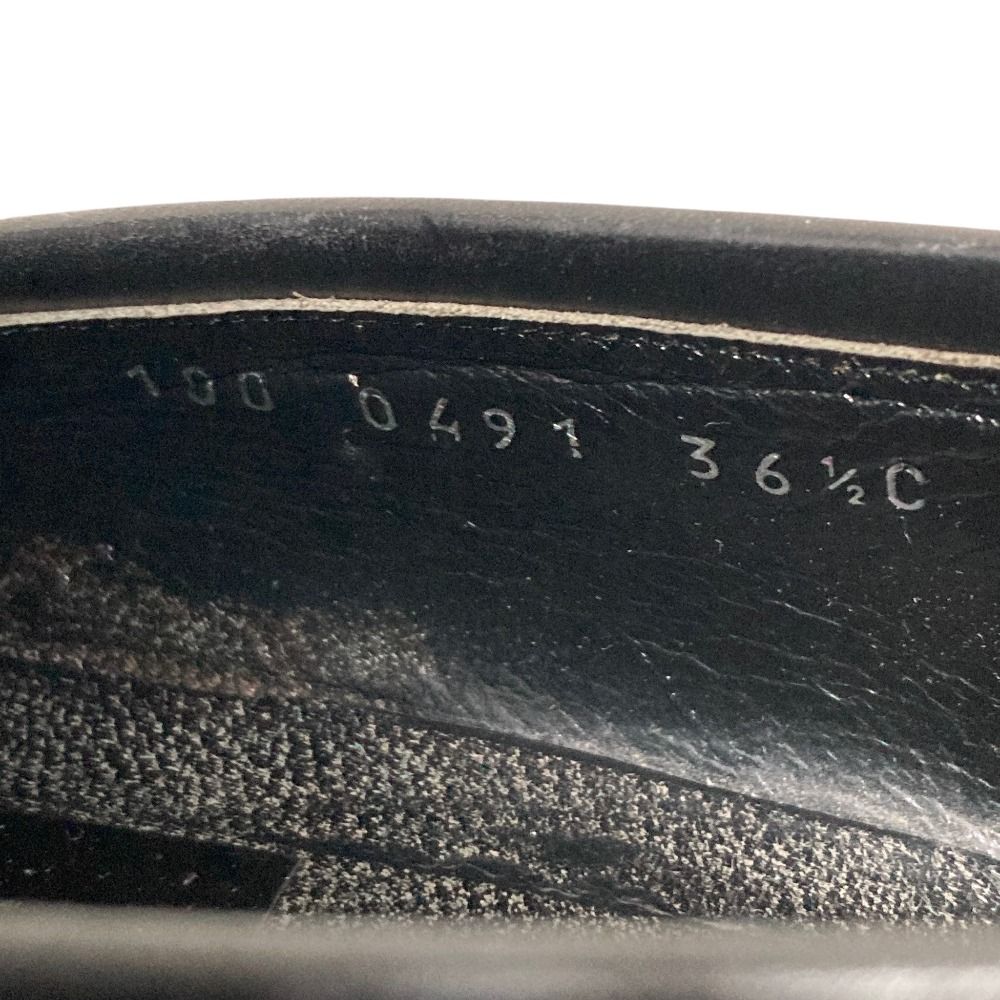 Gucci Silver Plate Leather Loafers 36.5 Black — view 8