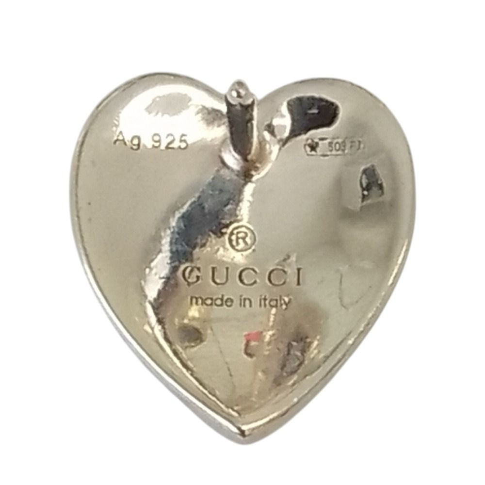 Gucci 925 Interlocking Heart Stud Earrings Light Blue — view 6
