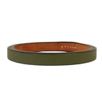 Loewe Leather Double Bangle Set Green Yellow Bracelet — view 4