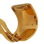 Hermes Cloisonne Enamel Earrings Gold Color Navy — view 9