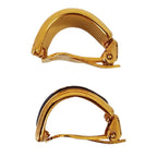 Hermes Cloisonne Enamel Earrings Gold Color Navy — view 6