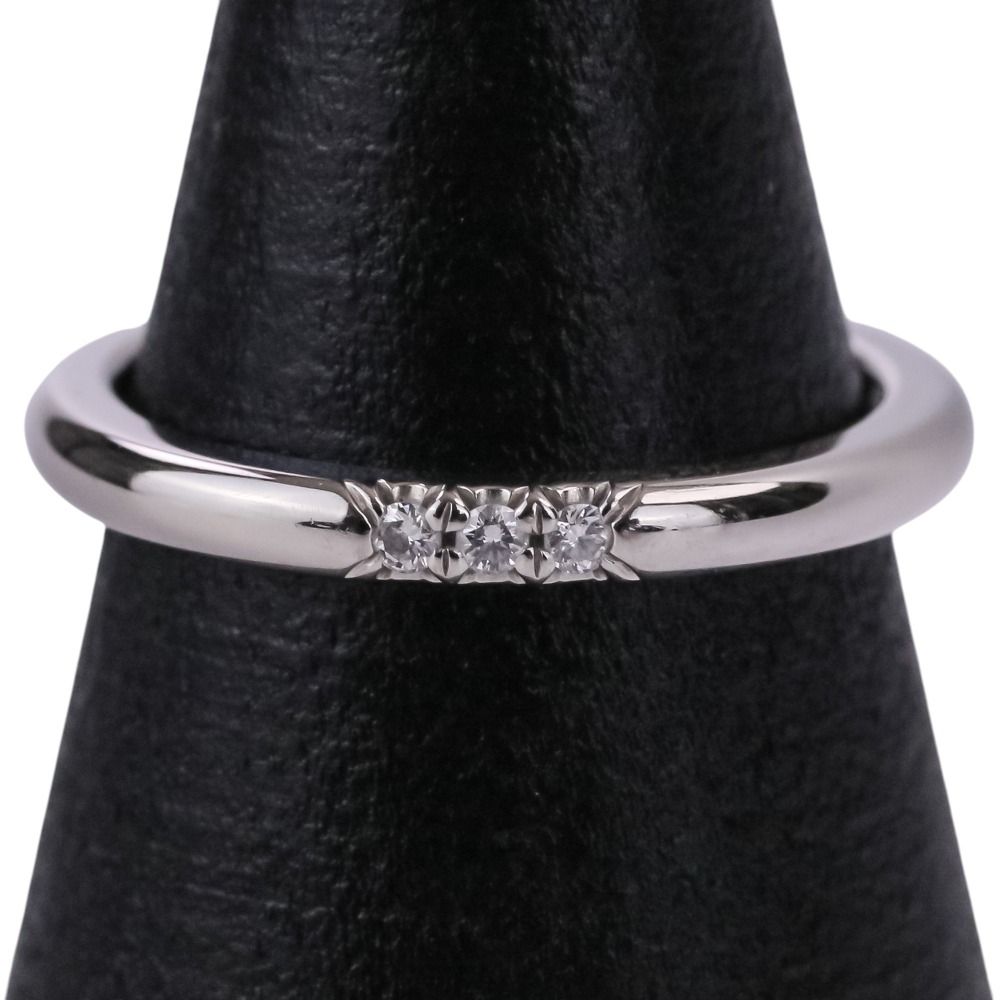 Tiffany & Co Polished Forever Diamond Wedding Band Ring Platinum — view 2