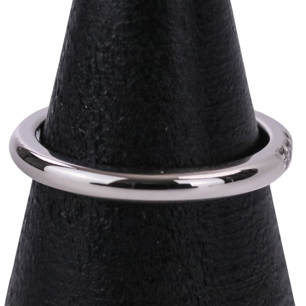 Tiffany & Co Polished Forever Diamond Wedding Band Ring Platinum — view 5