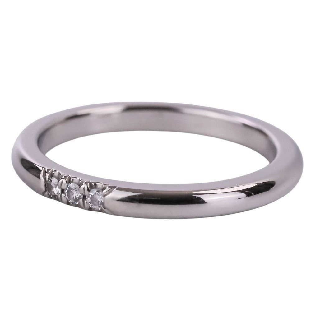 Tiffany & Co Polished Forever Diamond Wedding Band Ring Platinum — view 8