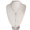 Tiffany & Co 925 Heart Link Lariat Chain Necklace Silver