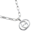 Gucci Interlocking 925 Sterling Silver Necklace
