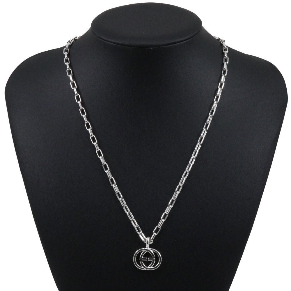 Gucci Interlocking 925 Sterling Silver Necklace — view 2