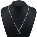 Gucci Interlocking 925 Sterling Silver Necklace — view 2