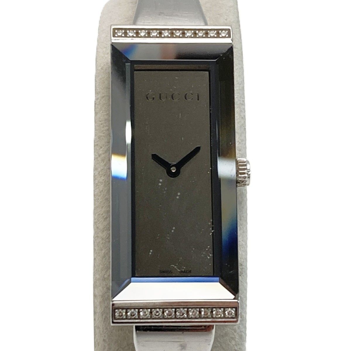 Gucci Frame Mirror Diamond 127.5 Silver Quartz Watch Box Instruction Manual