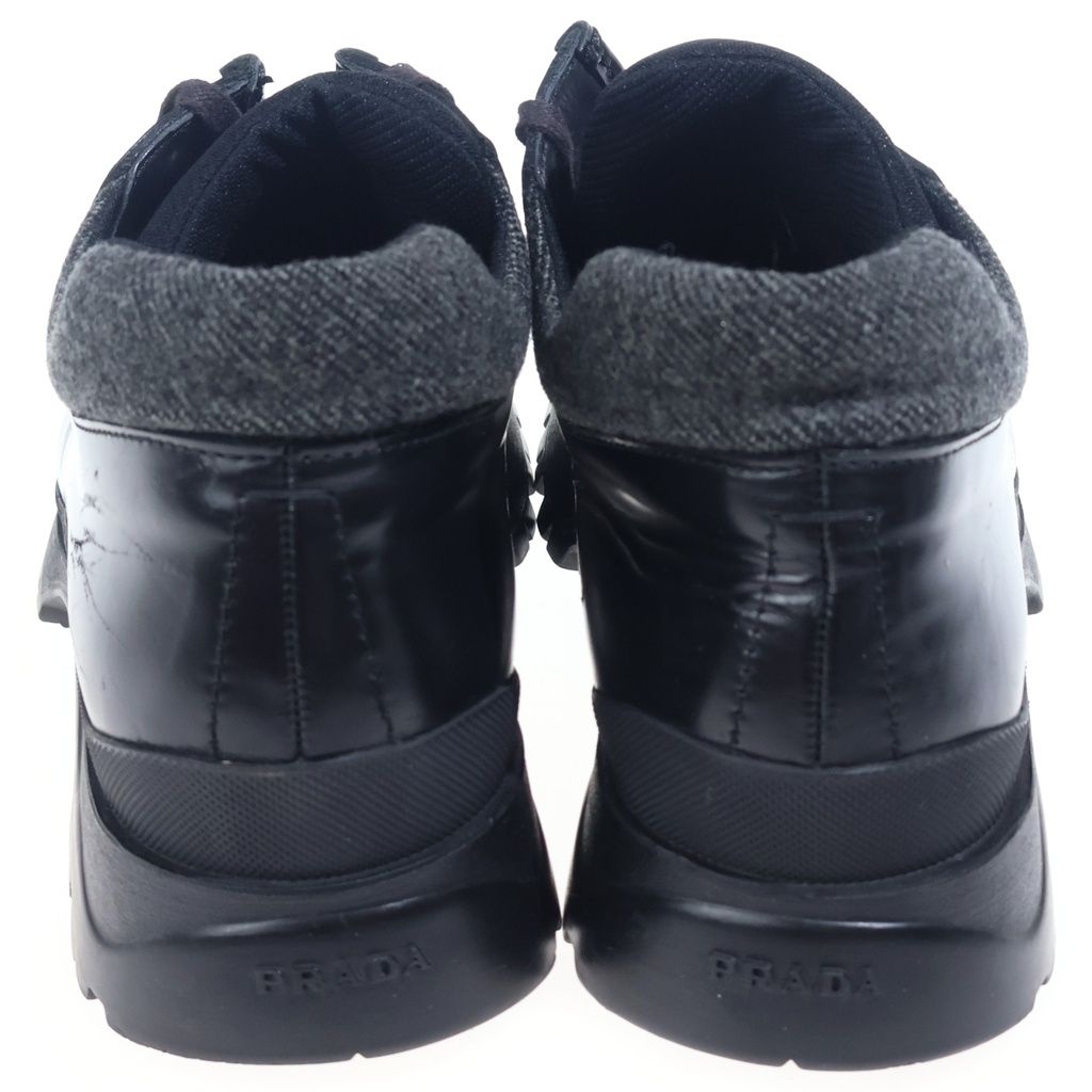 Prada Lace Up Trekking Boots Black — view 3