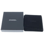 Chanel CC Logo Rhinestone Hoop Earrings Gold — view 6