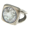 Hermes Corozo Shell Ring Silver