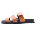 Hermes Chypre Leather Sandals Brown