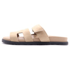 Hermes Chypre Suede Sandals Beige