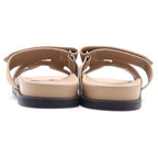 Hermes Chypre Suede Sandals Beige — view 3