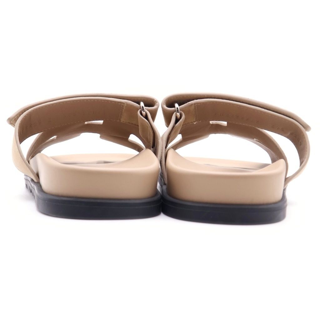 Hermes Chypre Suede Sandals Beige — view 3