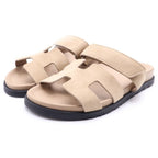 Hermes Chypre Suede Sandals Beige — view 2