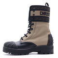 Dior D-major Lace Up Ankle Boots Khaki