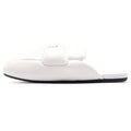 Prada Soft Patted Donappa Leather Flat Shoes White