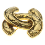 Chanel Quilted CC Logo Brooch Gold — view 3