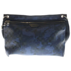 Louis Vuitton Damier Cobalt Camouflage Hunter Shoulder Bag Blue Leather Silver