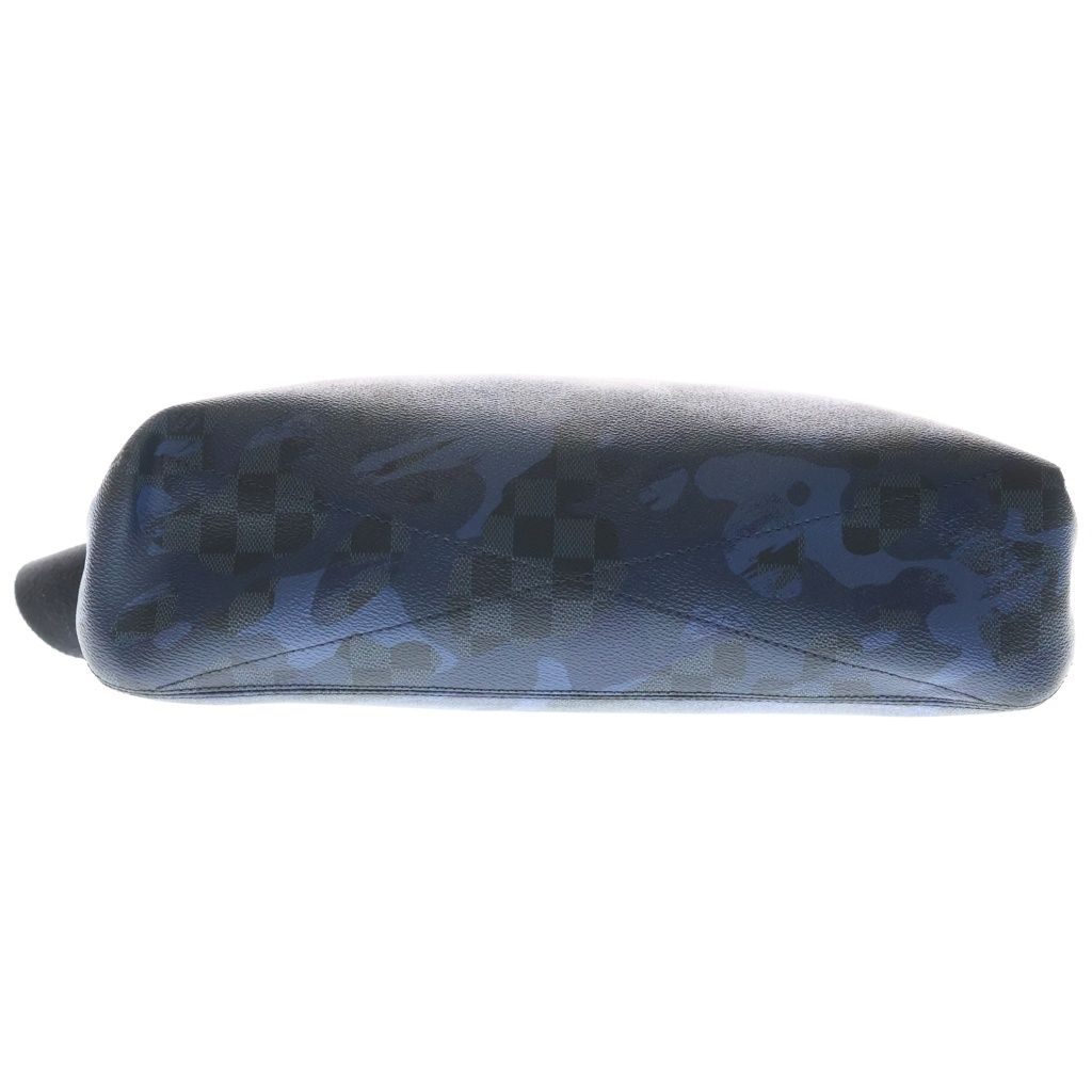 Louis Vuitton Damier Cobalt Camouflage Hunter Shoulder Bag Blue Leather Silver — view 4