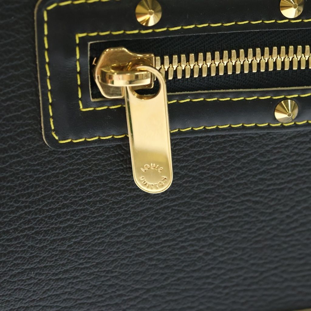 Louis Vuitton Suhali Fabulo Leather Gold Handbag Black — view 7