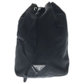 Prada Tessuto Nero Nylon Drawstring Pouch Black