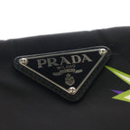 Prada Frankenstein Heart Nylon Bolt Clutch Pouch Black — view 6