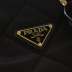 Prada Re Edition Chain Shoulder Bag Black Tessuto Nylon Gold — view 6