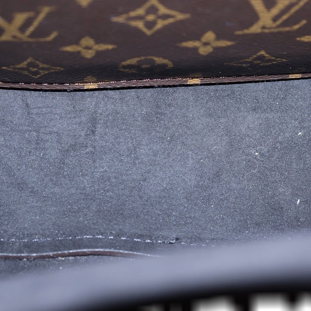 Louis Vuitton Monogram Neo Noe Shoulder Bag Brown Black Leather Gold — view 8