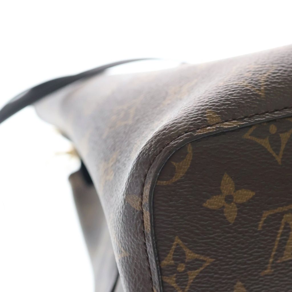 Louis Vuitton Monogram Neo Noe Shoulder Bag Brown Black Leather Gold — view 5