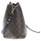 Louis Vuitton Monogram Neo Noe Shoulder Bag Brown Black Leather Gold — view 3