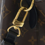 Louis Vuitton Monogram Neo Noe Shoulder Bag Brown Black Leather Gold — view 6