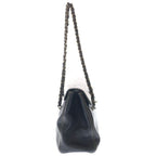 Chanel Turnlock Stitch Chain Tote Shoulder Bag Black Caviar Leather Silver — view 3