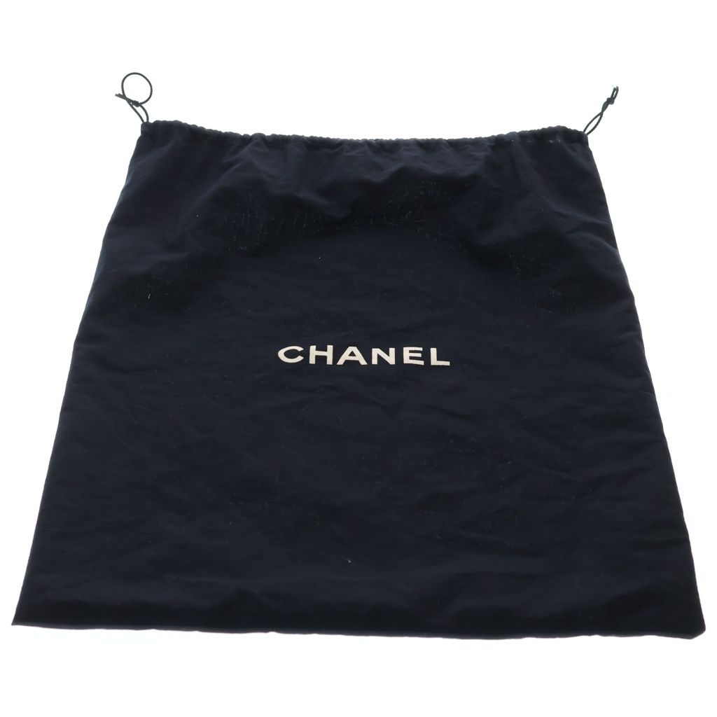 Chanel Turnlock Stitch Chain Tote Shoulder Bag Black Caviar Leather Silver — view 8