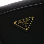 Prada Rinylon 2-Way Shoulder Bag Black Leather Nylon Gold — view 6