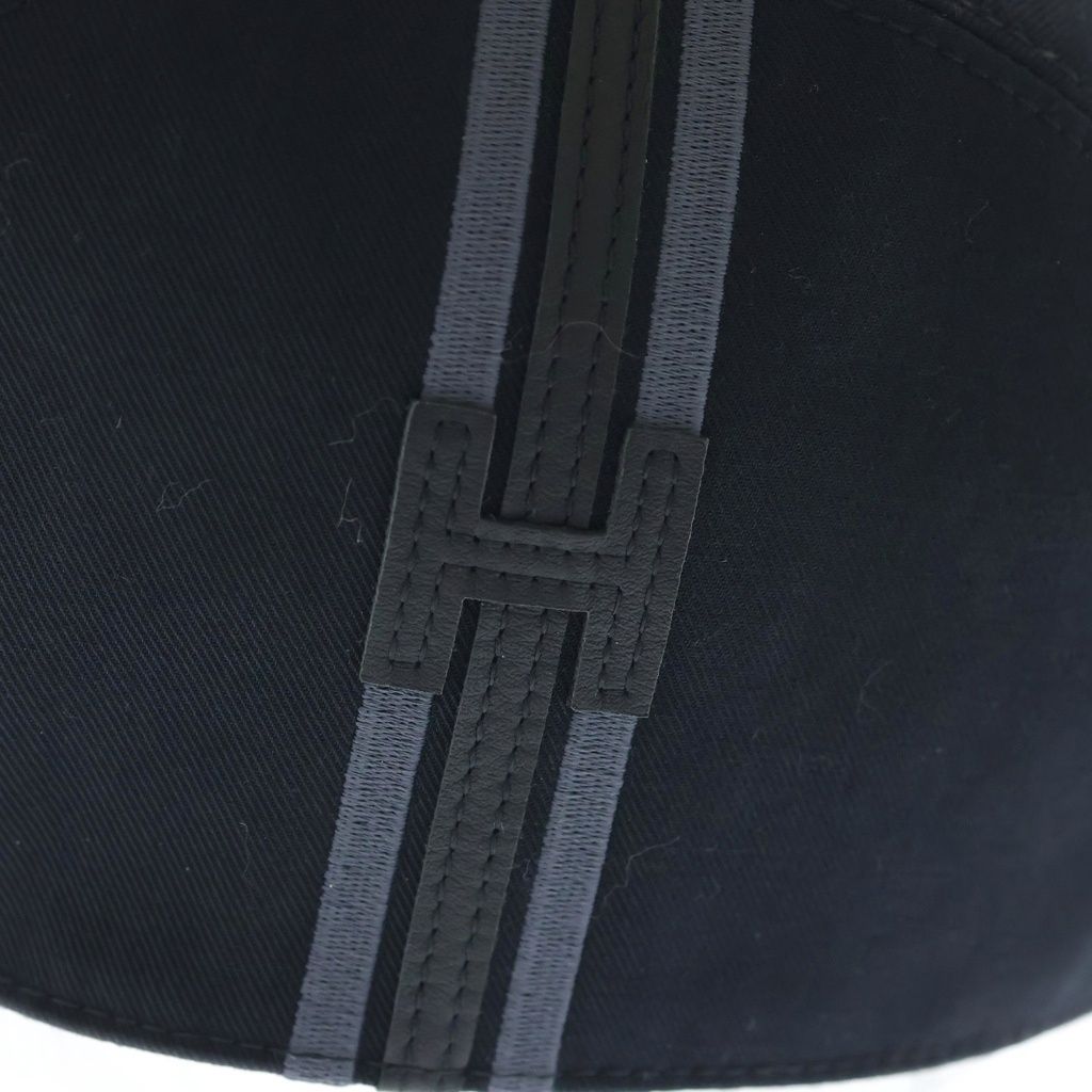 Hermes Nevada Stripe Cap Hat Black — view 5