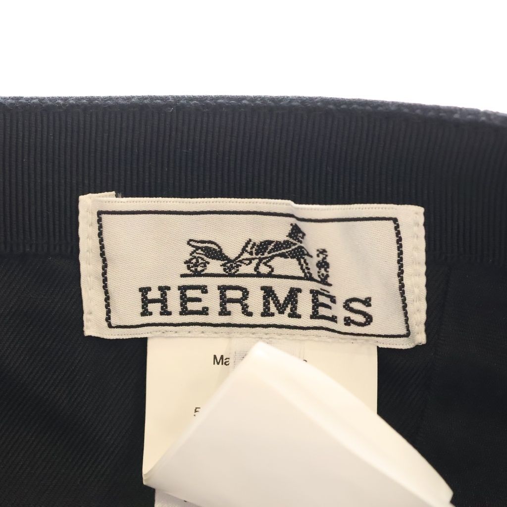Hermes Nevada Stripe Cap Hat Black — view 7