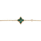 Louis Vuitton Star Blossom BB Bracelet Malachite Diamond 18k Pink Gold Green — view 5