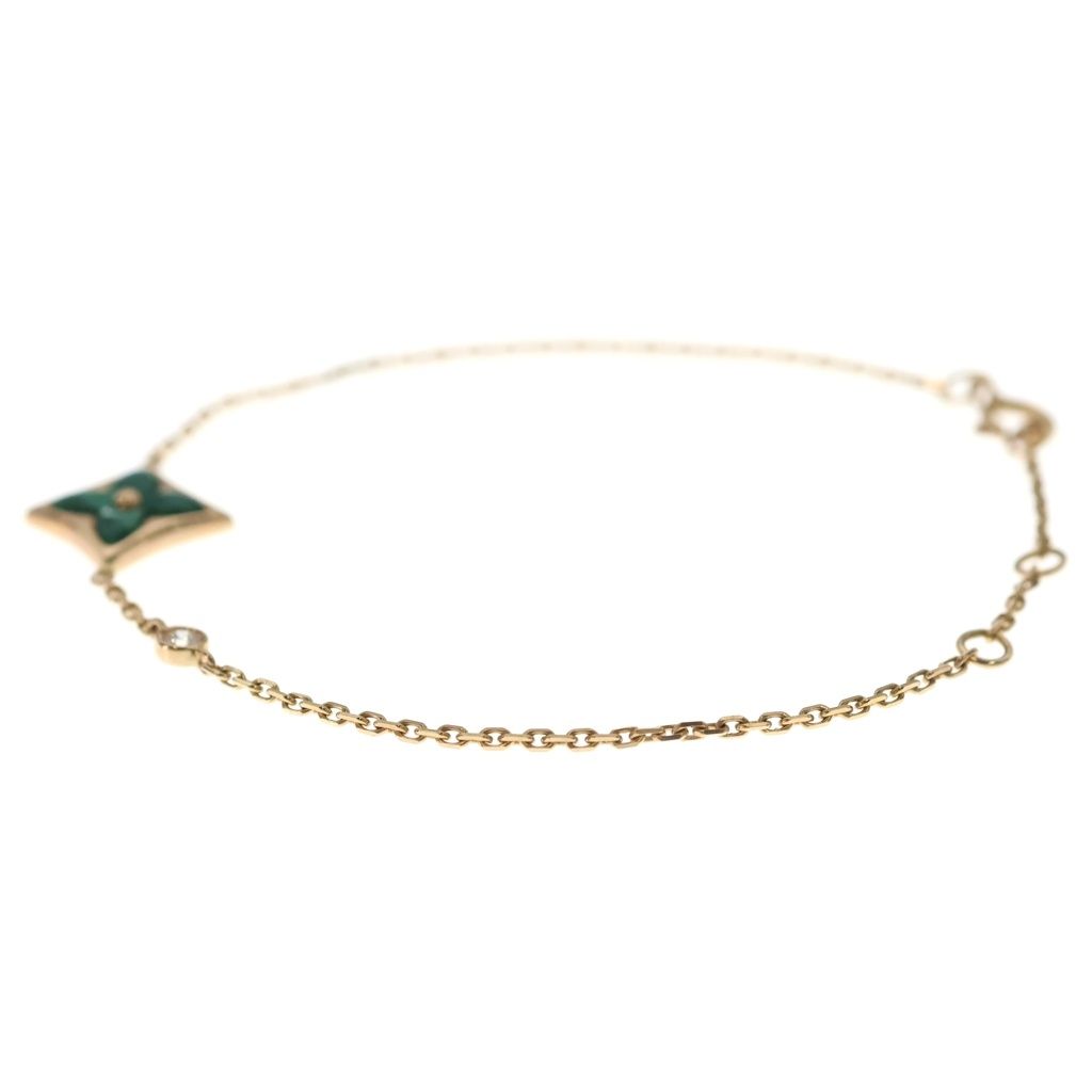 Louis Vuitton Star Blossom BB Bracelet Malachite Diamond 18k Pink Gold Green — view 4