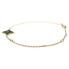 Louis Vuitton Star Blossom BB Bracelet Malachite Diamond 18k Pink Gold Green — view 4