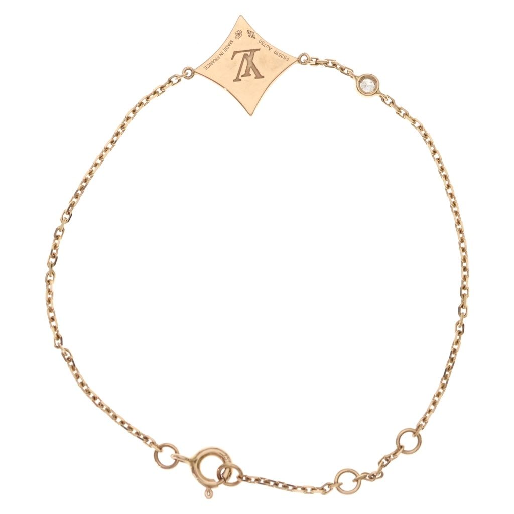 Louis Vuitton Star Blossom BB Bracelet Malachite Diamond 18k Pink Gold Green — view 2