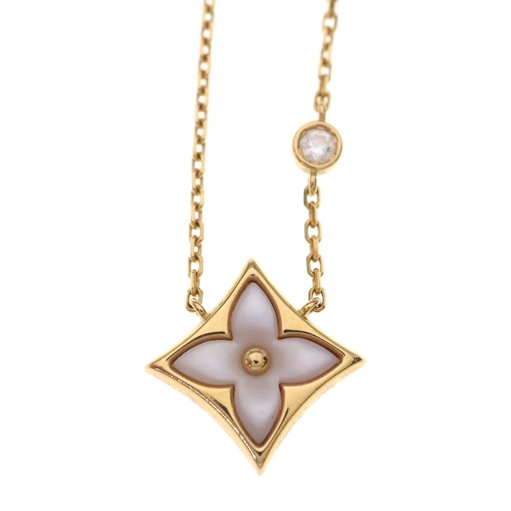 Louis Vuitton Pendentif Star Blossom BB Pendant Chain Pink Gold PG — view 3