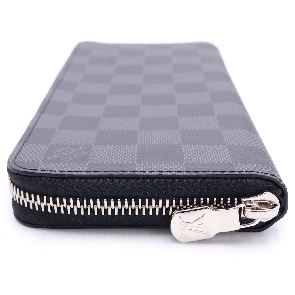 Louis Vuitton Damier Graphite Zippy Wallet Vertical Zip Around Black — view 3