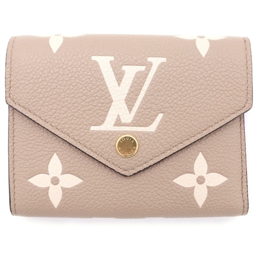 Louis Vuitton Monogram Empreinte Portefeuille Victorine Trifold Wallet Bicolor